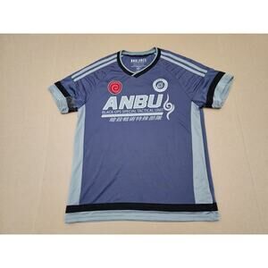 Box Lunch Naruto Jersey Shirt M Blue Shippuden Anbu Black Ops Unit Kakashi #9